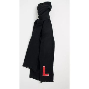 Scarf With L Varsity Badge Embroidery
